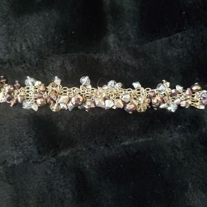 WHBM gold and bronze jeweled bracelet